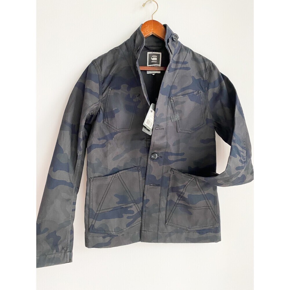 NWT A Croctch 3D Cropper Blazer Camo Compact King bUtton Closure